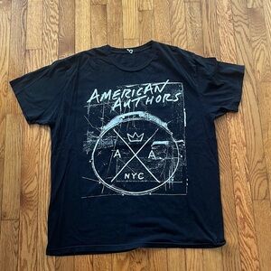American Authors Band Tee Drum XL Black White Alternative Indie‎ Rock